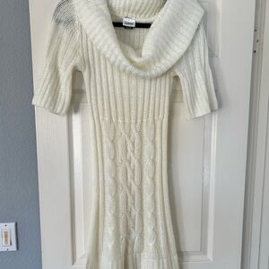 Frederick's of Hollywood Cream Knit Dress